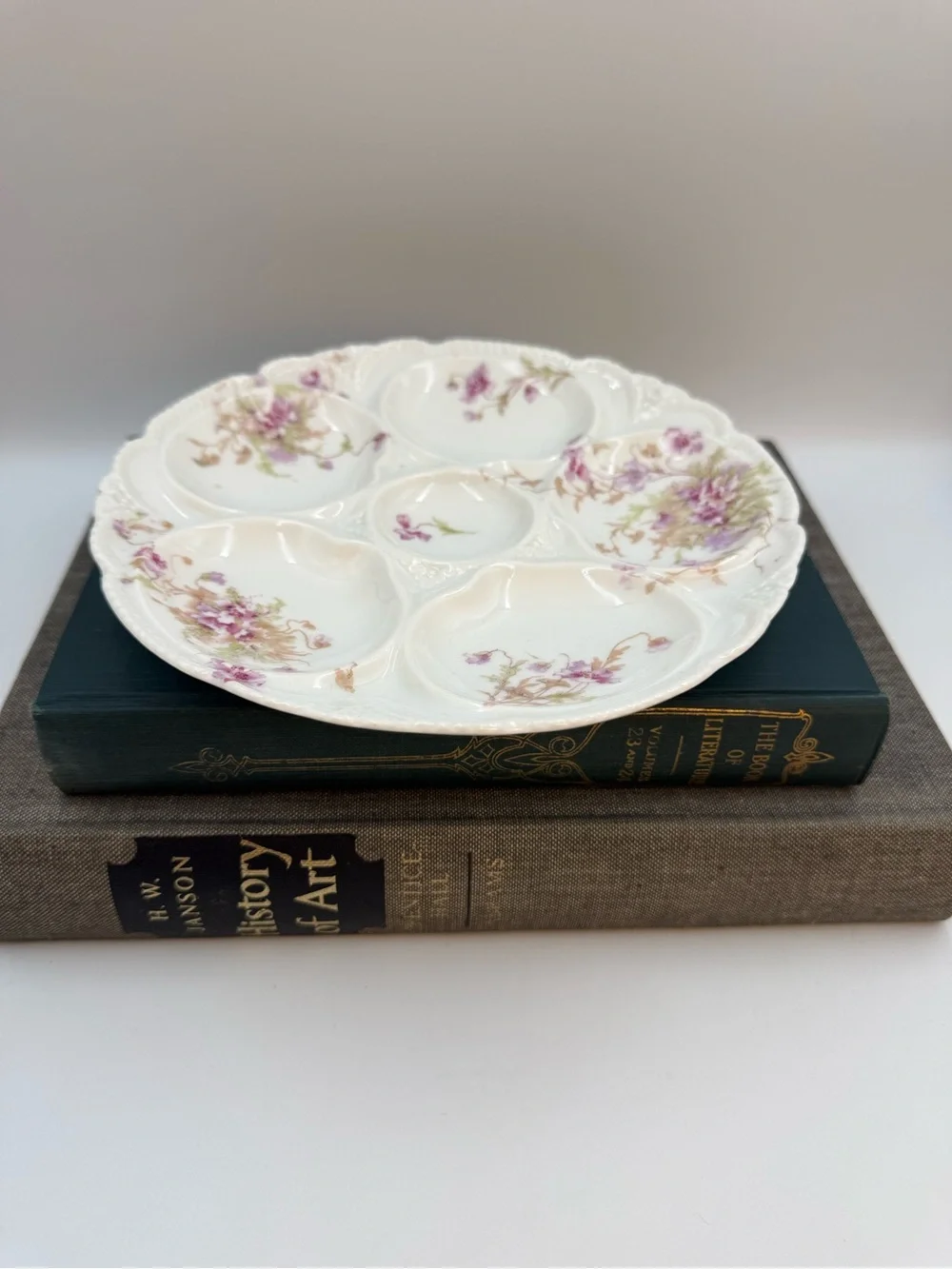 Antique Theodore Haviland Limoges France Oyster Plate Pink Floral 8.5”